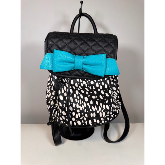 betsey johnson signature studded mini backpack Women's Clear in Dots The transparent design lets you spot exactly what you need in secondsno more digging through dark pockets BETSEY JOHNSON Pink Quilted Heart